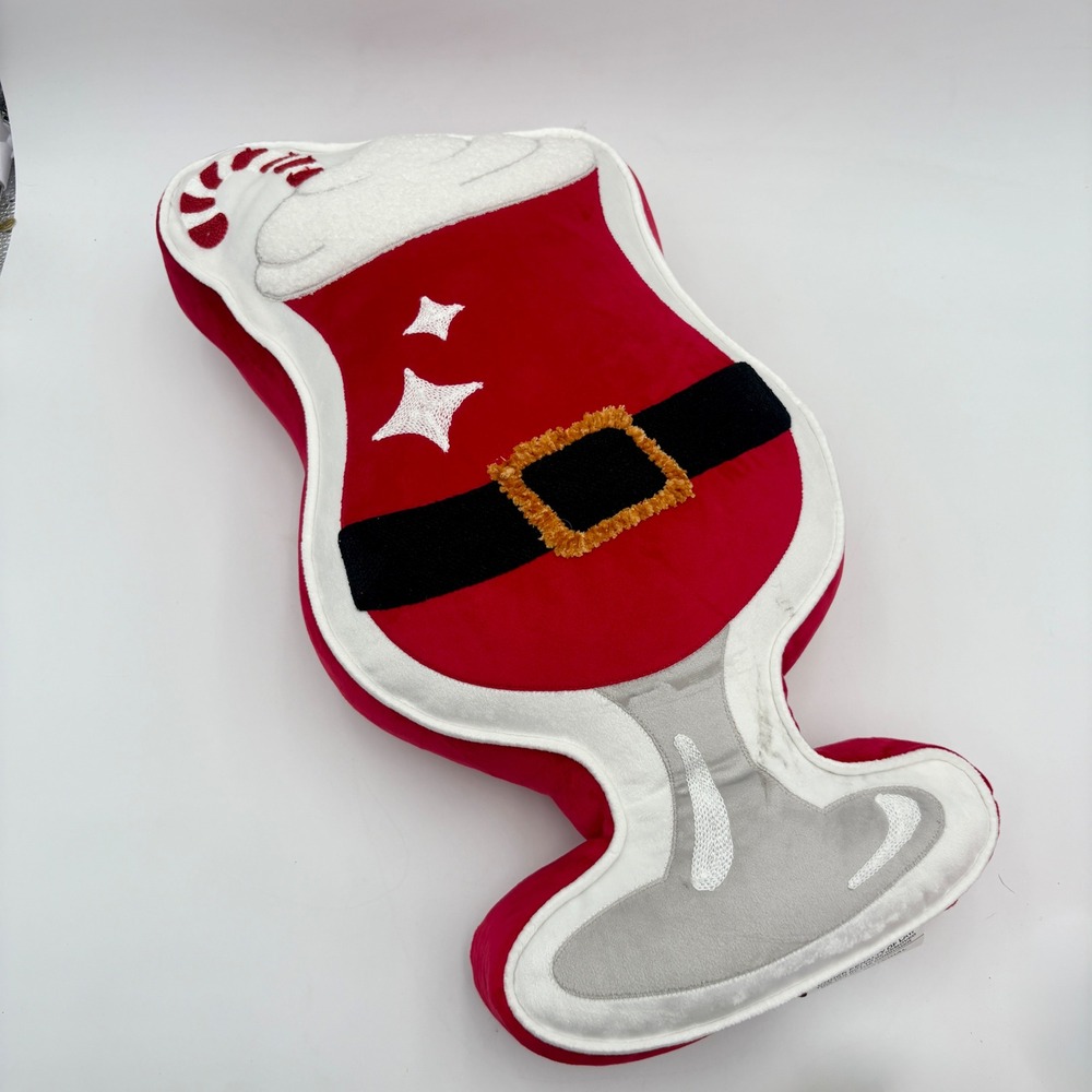 Studio Curate Christmas Holiday Santa Cocktail Glass Shaped Decorative Pillow